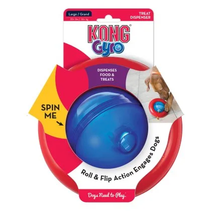 KONG Gyro Small Ø12,7x7,5 cm - snackbold til små hunde