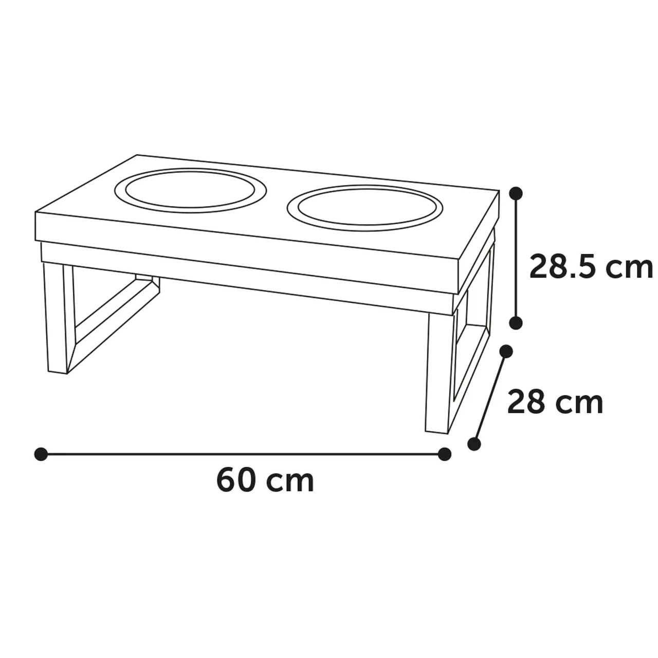 Tommy twin feeder set med stand 2700 ml