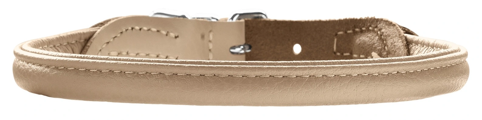 Hunter Rundsyet Elg halsbånd str. 50 Beige - justering 41-46 cm skånsom komfort