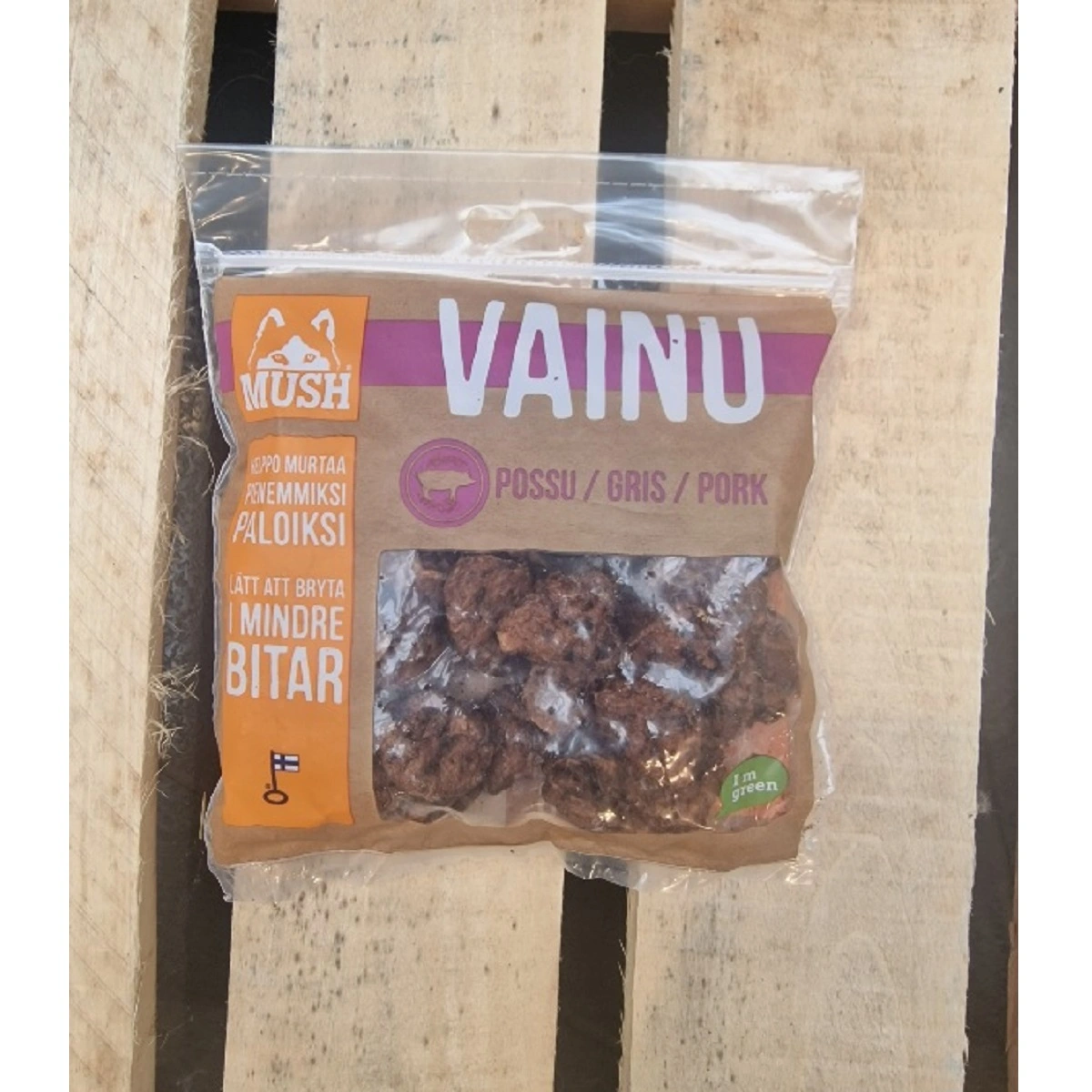 MUSH VAINU Træningsgodbidder Gris 150 g - sunde frysetørrede hundesnacks