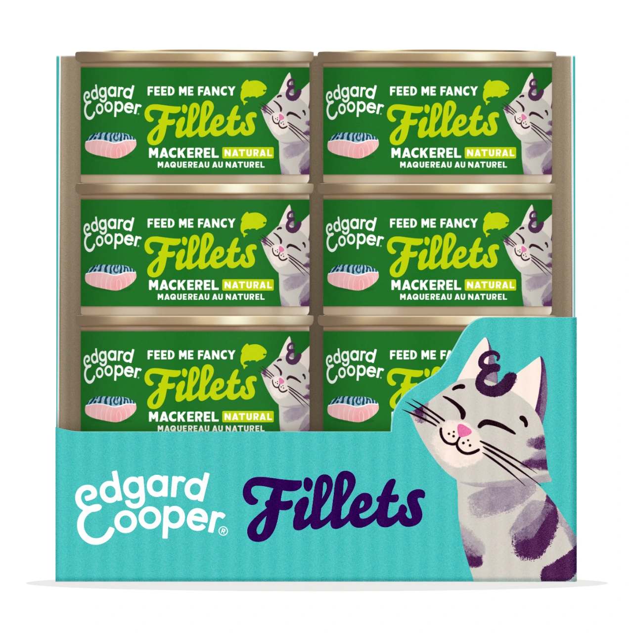 Edgard & Cooper kattefilet med makrel i bouillon 70 g