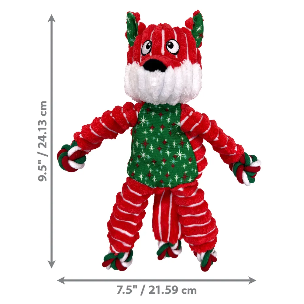 KONG Holiday FloppyKnots Fox S/M - jule hundelegetøj