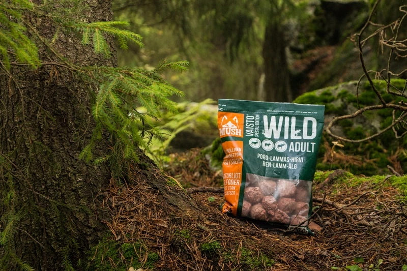 MUSH Vaisto Mørkegrøn Wild rensdyr lam elg til hund 800 g