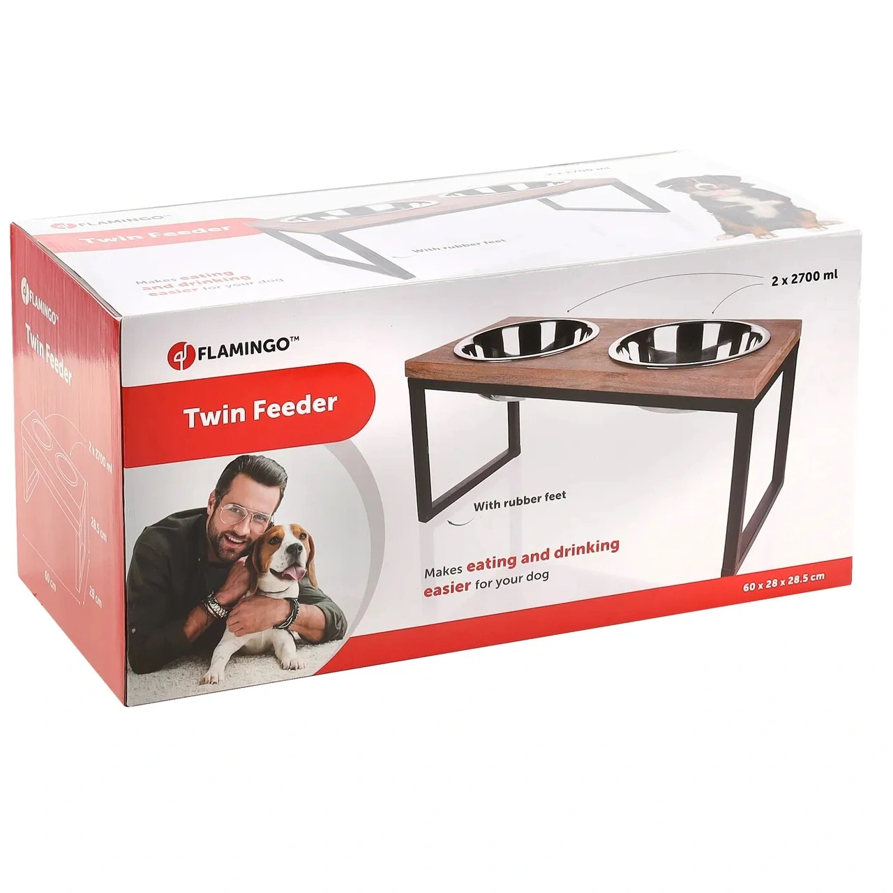 Tommy twin feeder set med stand 2700 ml