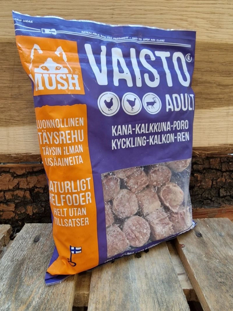 MUSH Vaisto Lilla Kylling Kalkun Rensdyr 800 g - Naturligt hundefoder