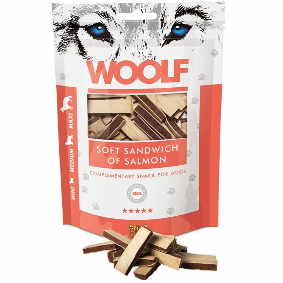 Woolf Hundesnack Blød Sandwich med Laks