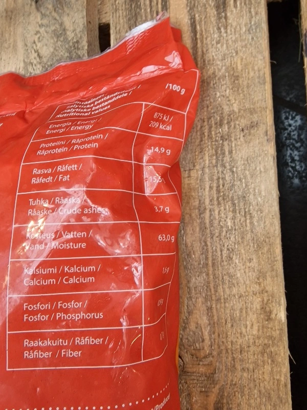 MUSH Vaisto Gris Okse Laks XL Rød 3 kg - Naturligt BARF hund