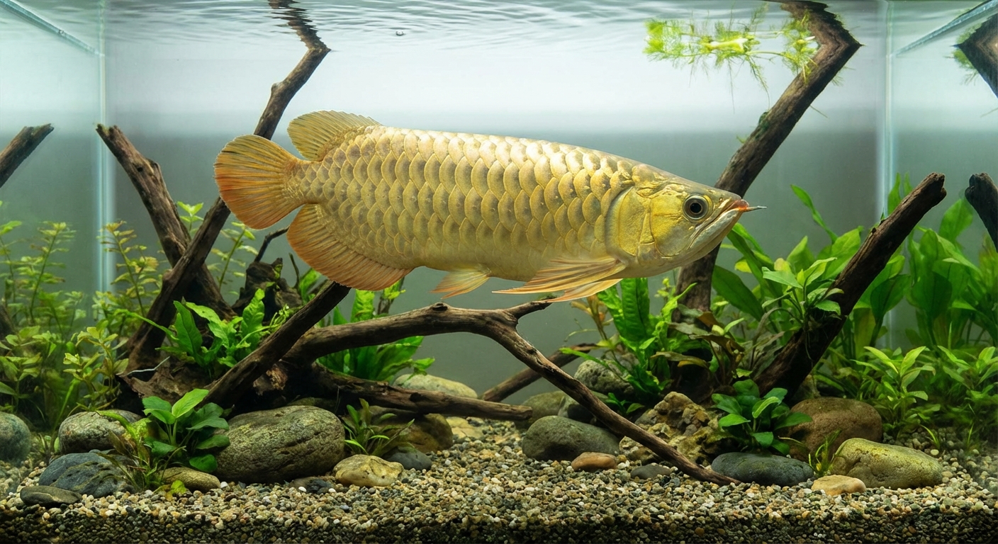 Asiatisk Arowana Golden Highback - Scleropages formosus