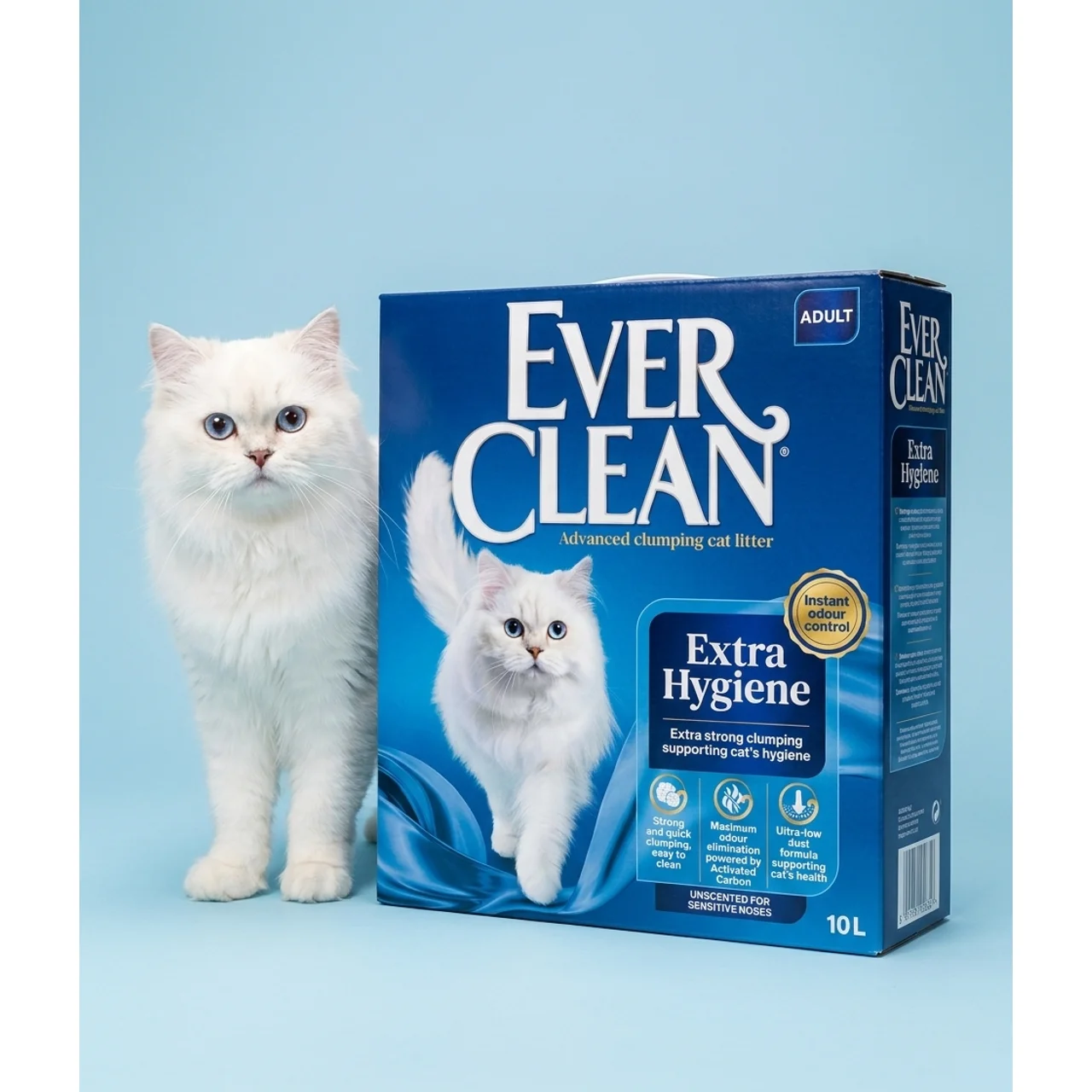 Ever Clean Extra Strong Kattegrus Uparfumeret Extra Hygiene 10 L