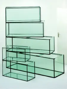 Glasakvarium 45 liter med topglas