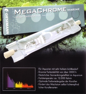Giesemann Hqi pære Megachrome 250 watt. - 12.500 Kelvin.