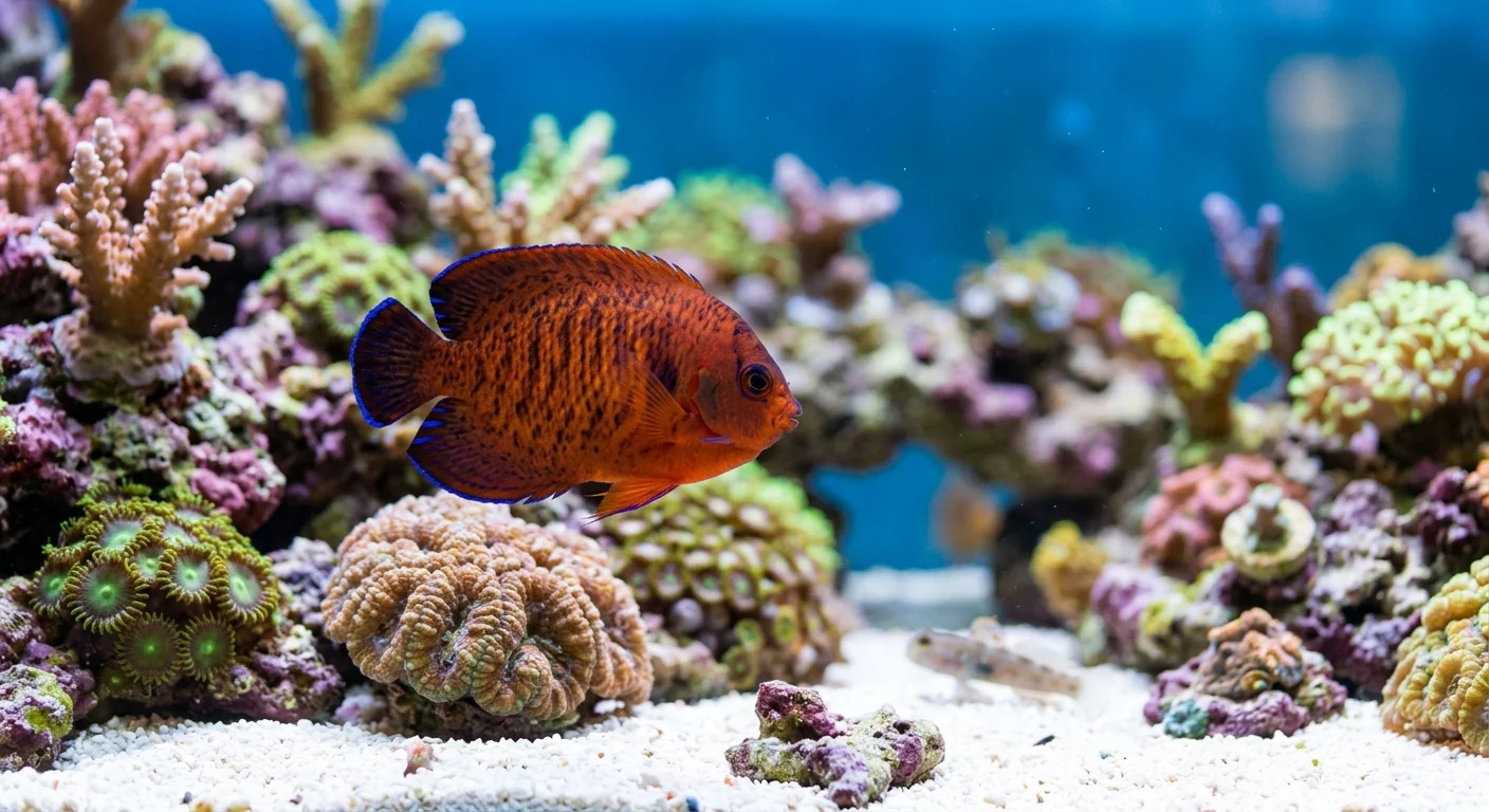Rustfarvet dværgkejserfisk (Centropyge ferrugata)