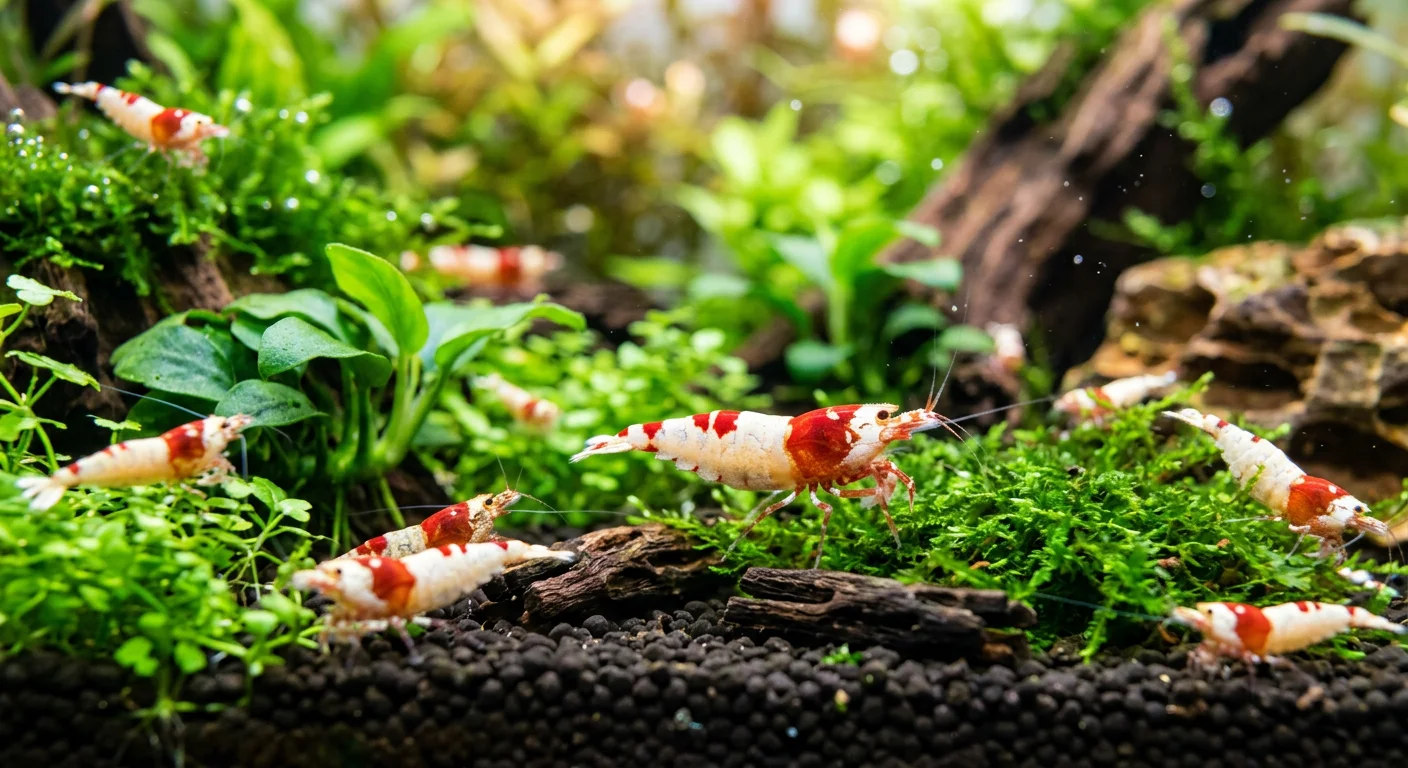 Krystalrøde Rejer (Caridina cantonensis 'Crystal Red Shrimp') – Din komplette plejeguide