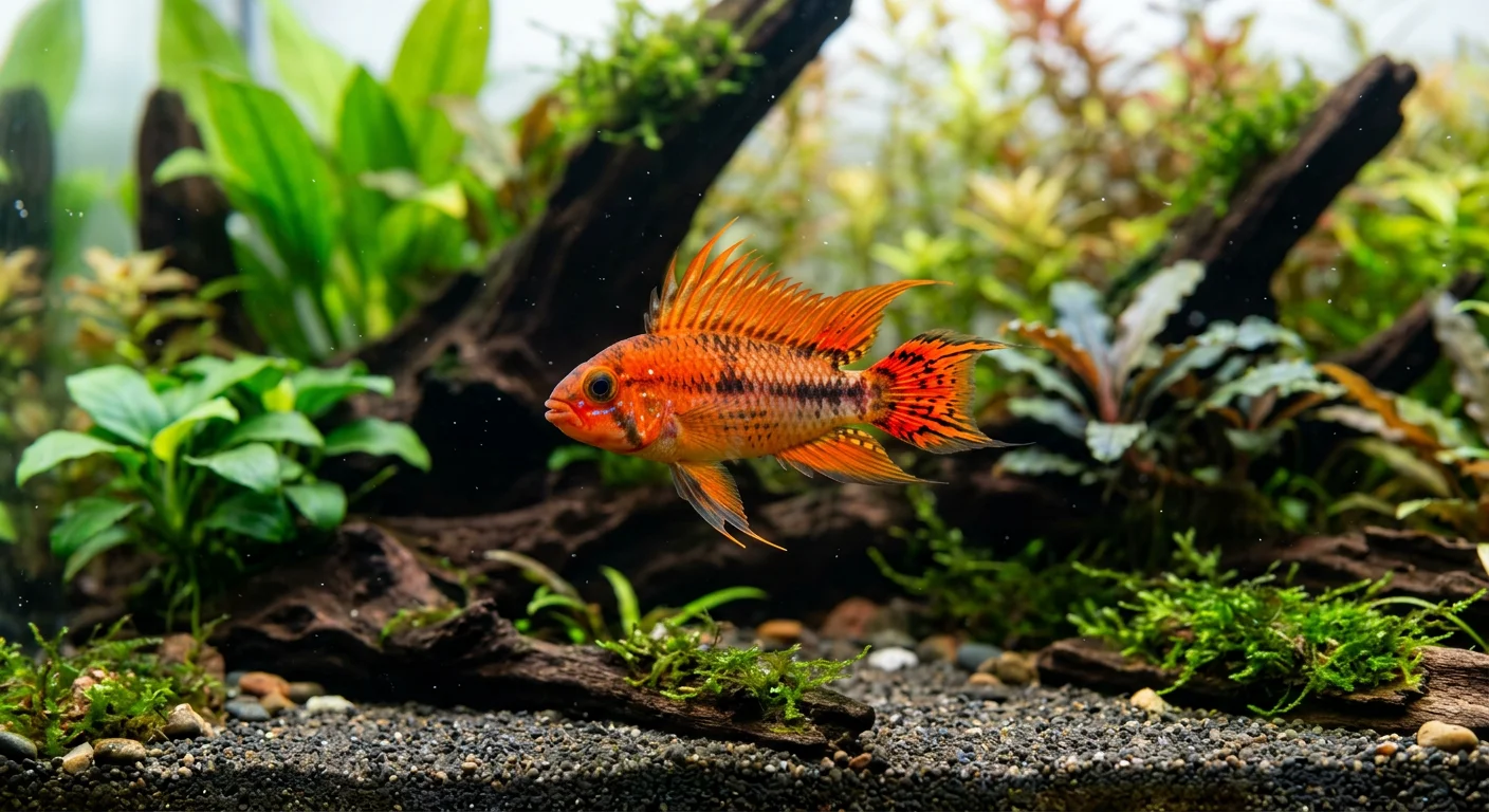 Apistogramma cacatuoides orange - Den orangefarvede kakadue dværgcichlide