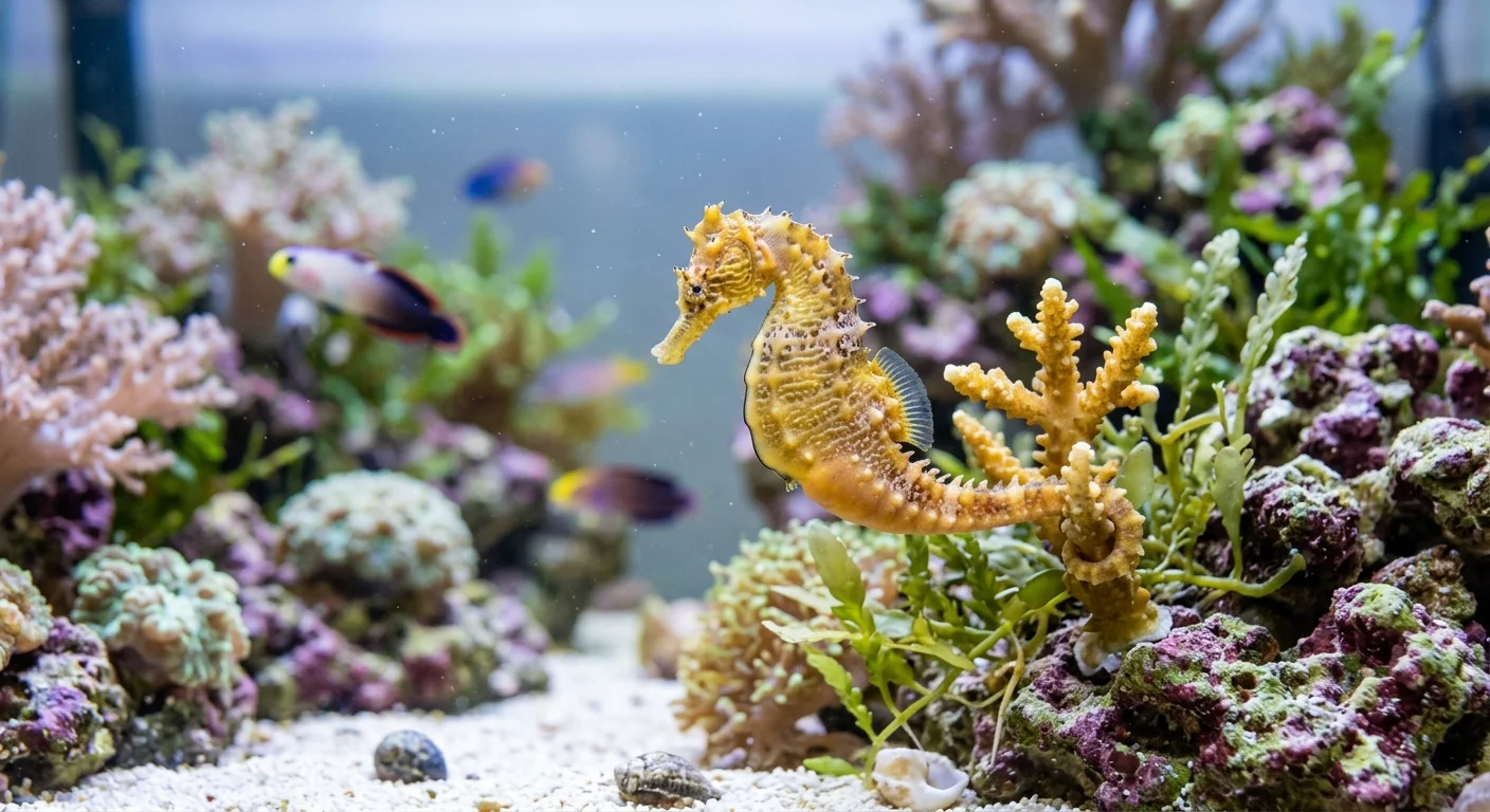 Storbuget Søheste (Hippocampus abdominalis)