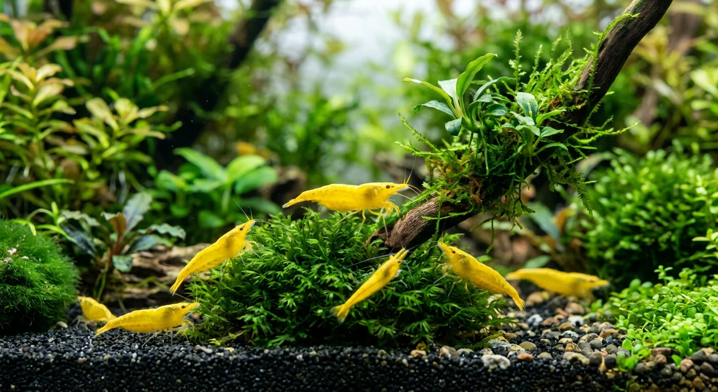 Neocaridina davidi Yellow Reje – Komplet plejeguide