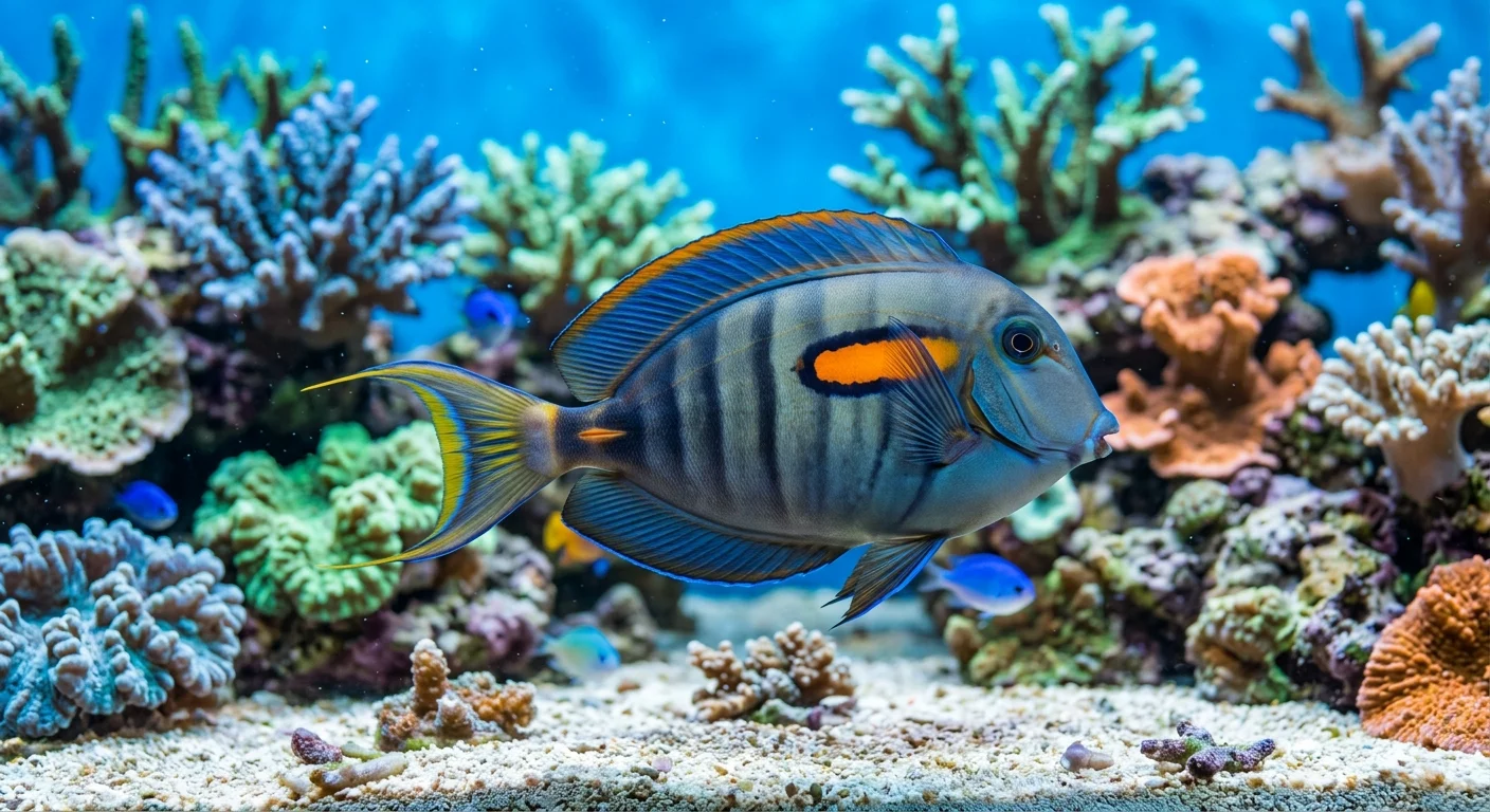 Orangeplettet kirurgfisk (Acanthurus olivaceus)