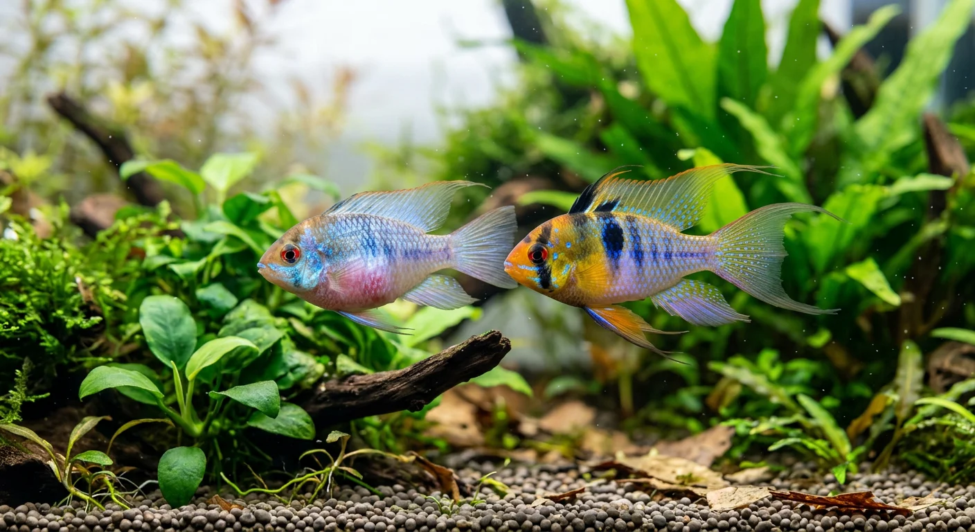Sommerfuglecichlide Long Fin Ramirez (Papiliochromis ramirezi) – Din komplette plejeguide