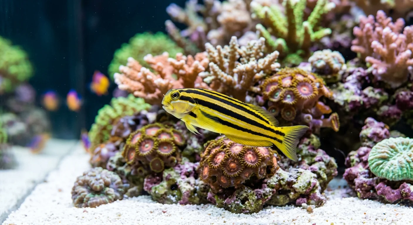 Stribet Gylte (Meiacanthus grammistes) – Den attraktive giftgylte til dit reef-akvarium