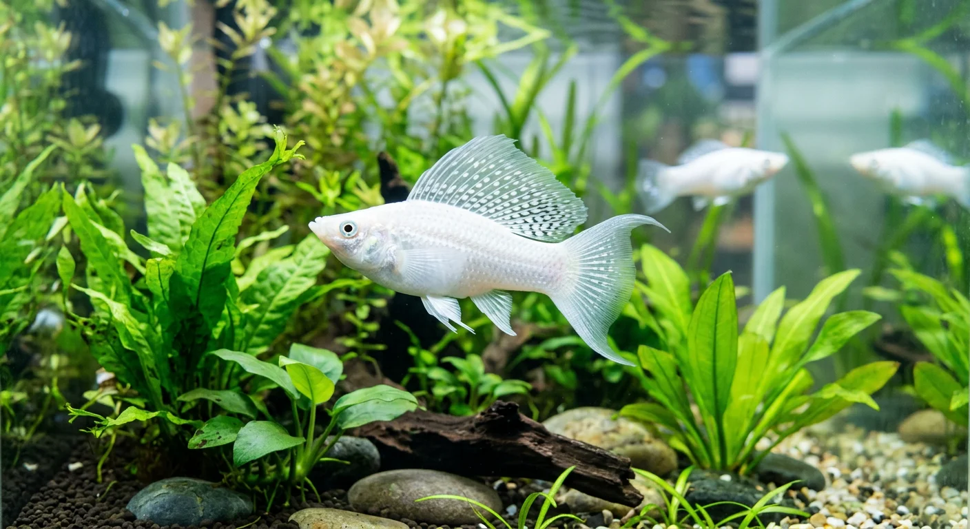 Sejlfinnemolly hvid (Poecilia velifera) – Pleje og hold i akvariet