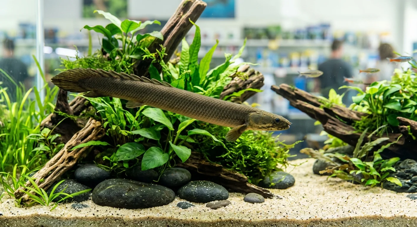 Panserål (Erpetoichthys calabaricus) – Den unikke slangelignende akvariefisk