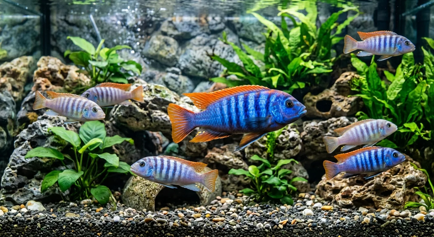 Metriaclima greshakei – Den isblå zebra mbuna fra Lake Malawi