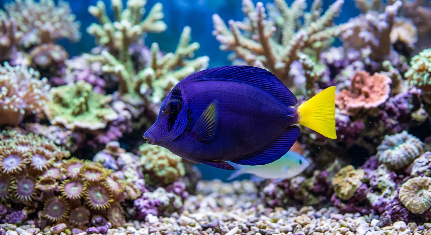 Zebrasoma xanthurum kirurgfisk – Lilla kirurg med gul hale