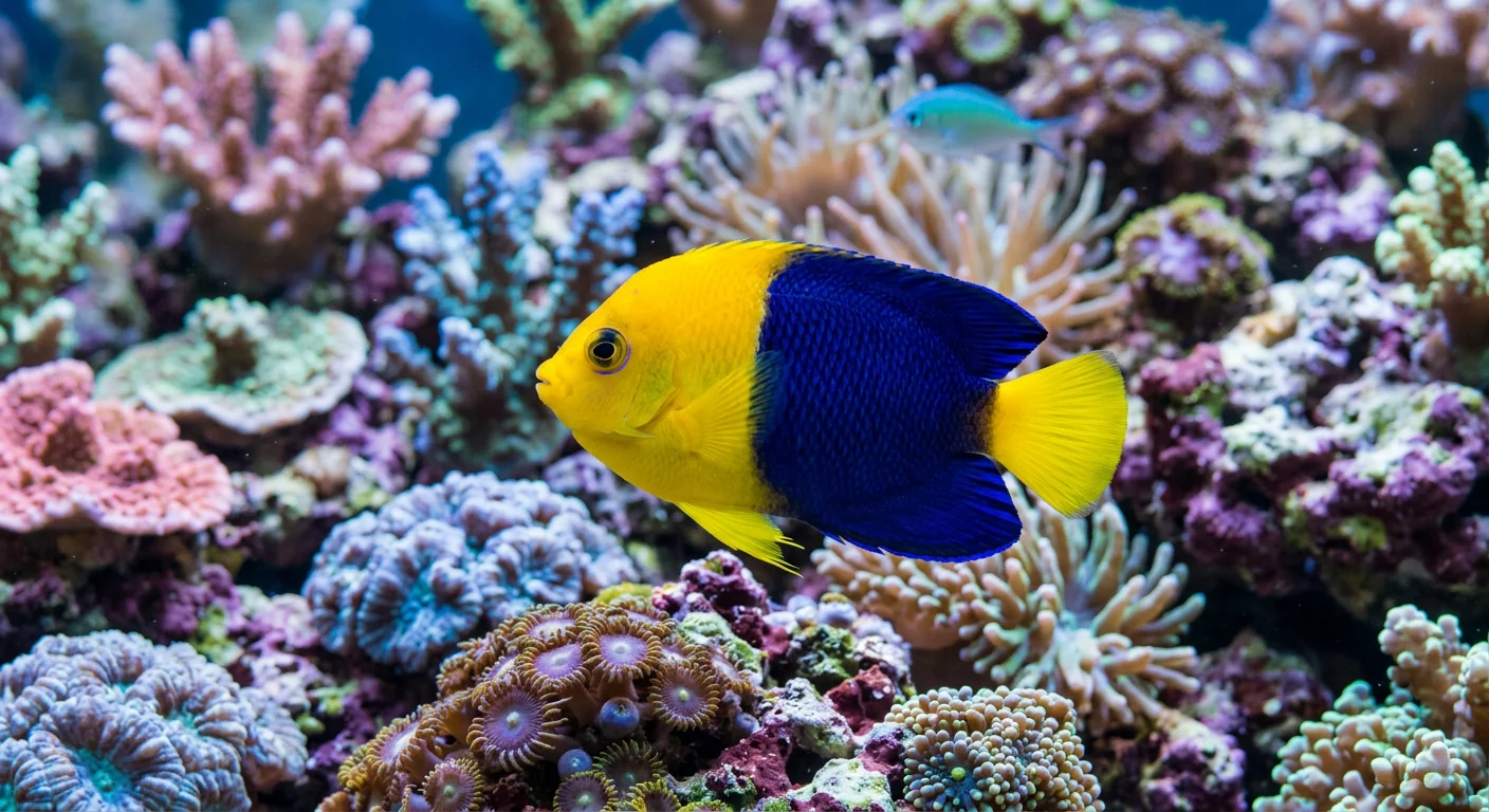 Tofarvet Dværgkejserfisk (Centropyge bicolor)