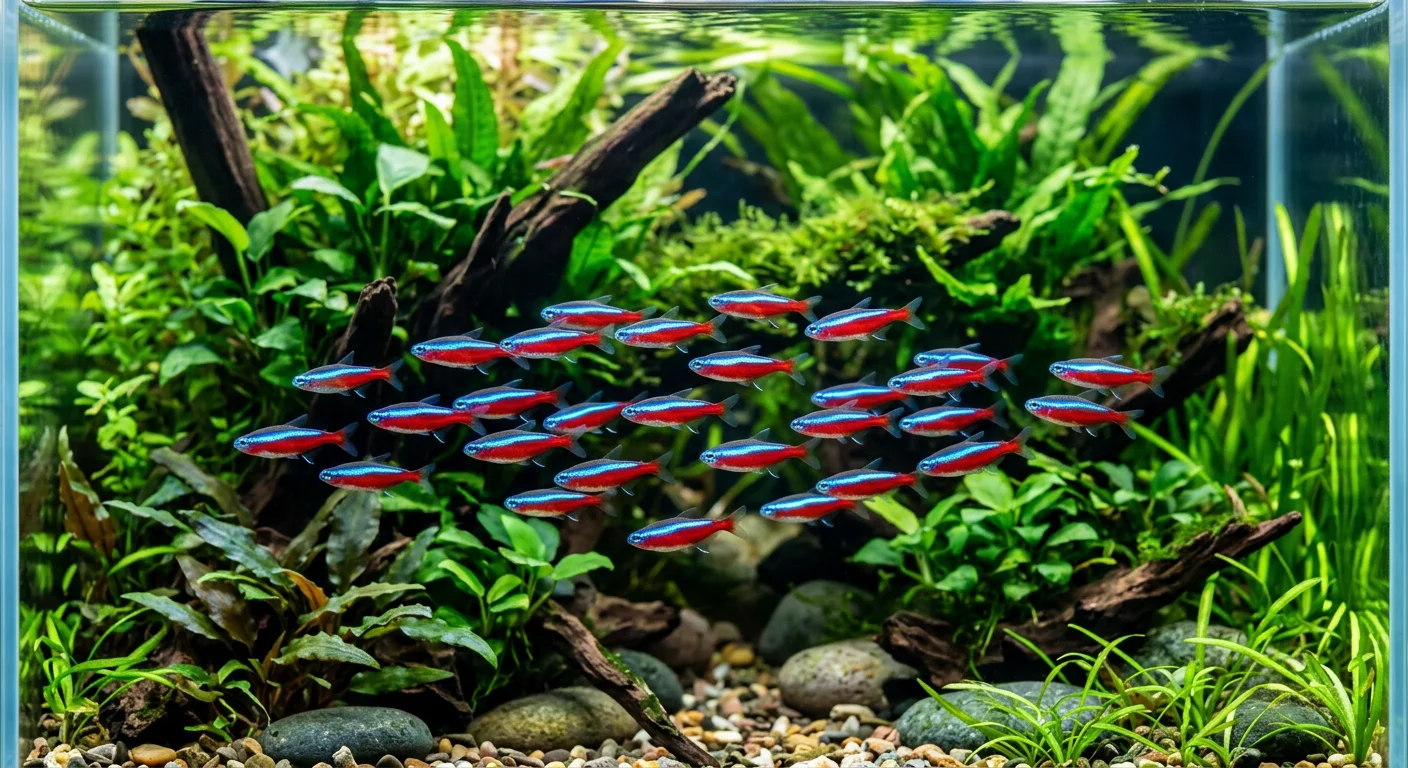 Rød neonfisk (Cheirodon axelrodi) – Den flammende perle i dit akvarium