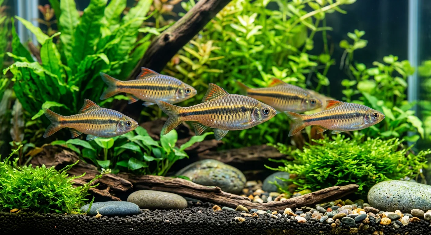 Angola Barbe (Barbus fasciolatus) – En fredelig selskabsfisk til dit akvarium