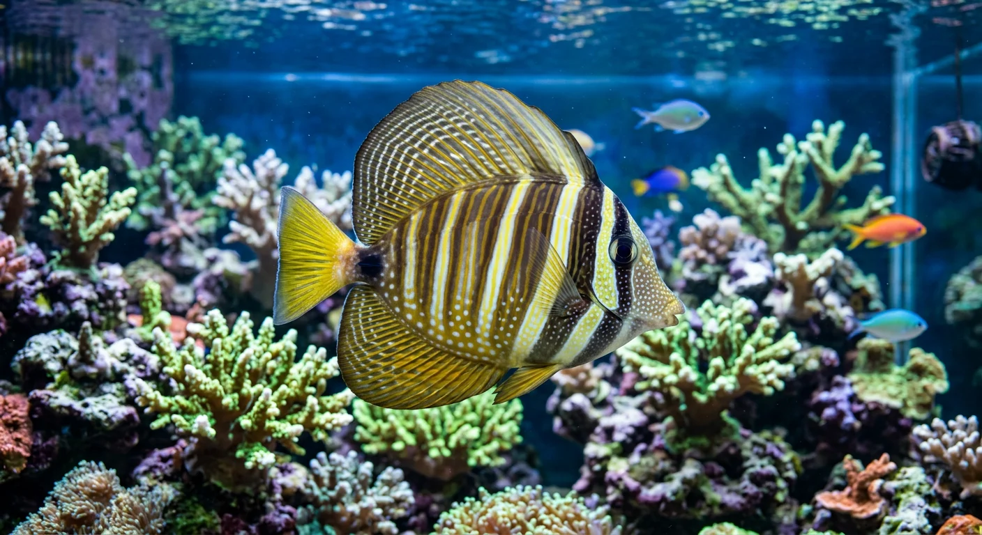 Sejlfinnekirurg (Zebrasoma desjardinii) – Komplet plejeguide til dit saltvandsakvarium
