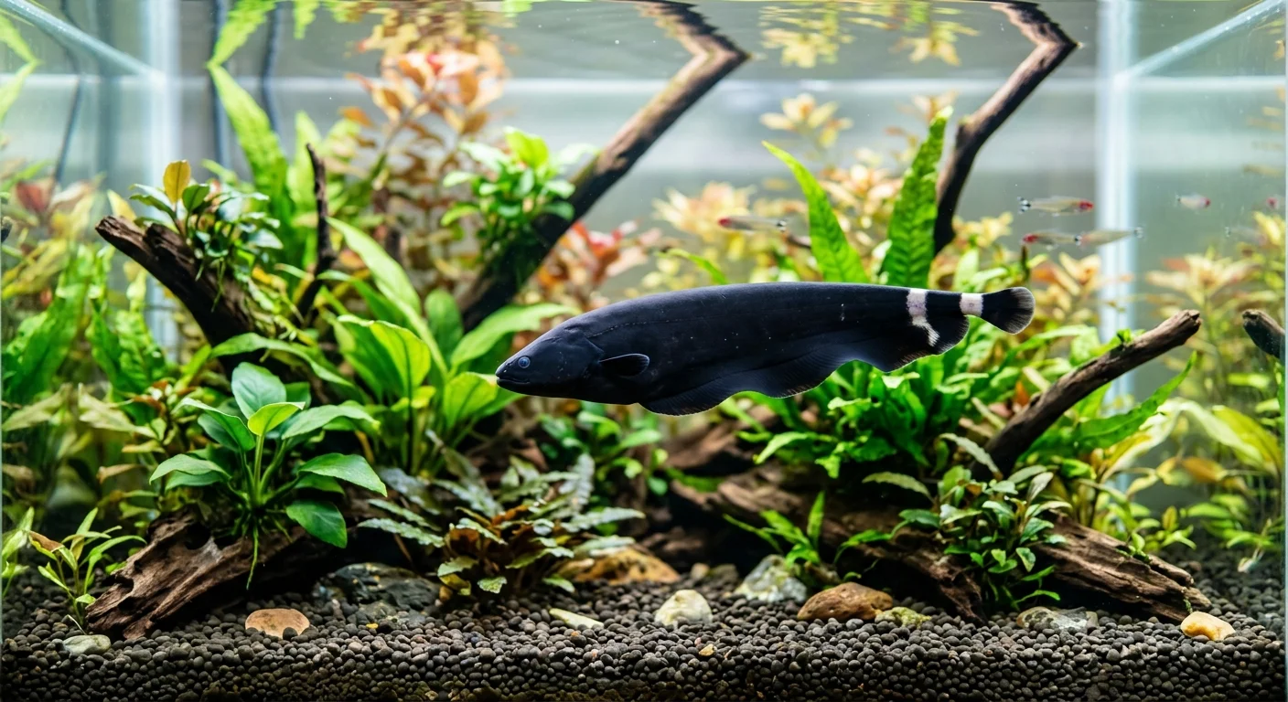 Sortspøgelsesknivfisk (Apteronotus albifrons)