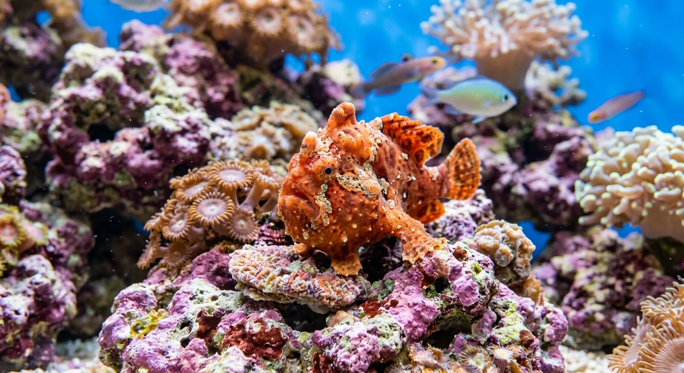 Frogfish Antennatus nummifer – Den camouflerede pletfinned frogefisk