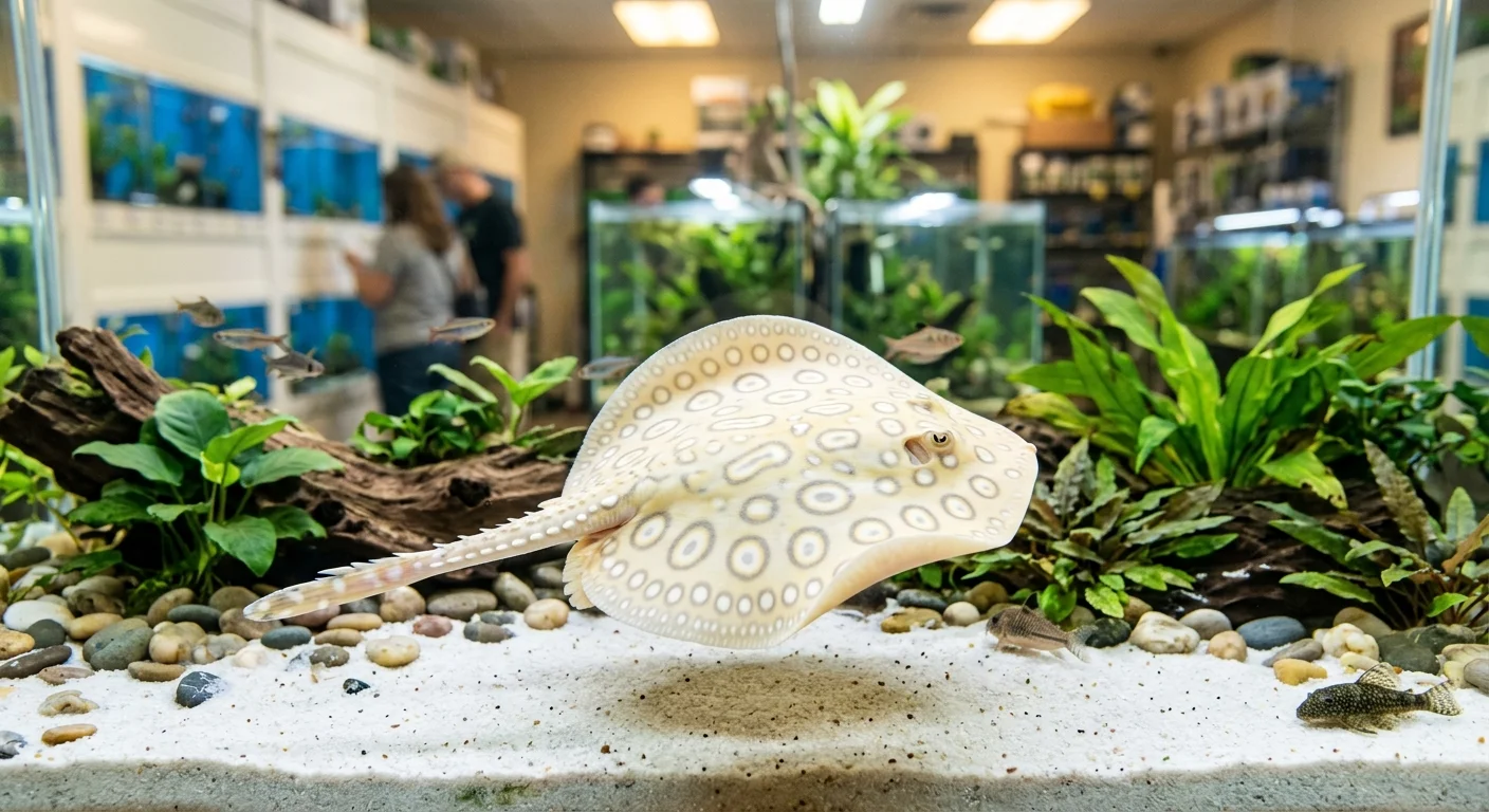 Ferskvandsrokke Potamotrygon Jabuti - Albino Pearl