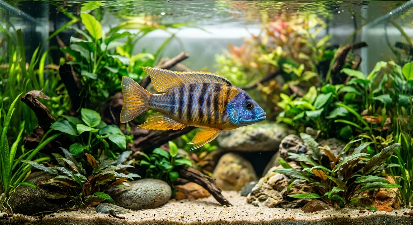 Steveni Tiger Cichlide (Protomelas fenestratus sp. øst)