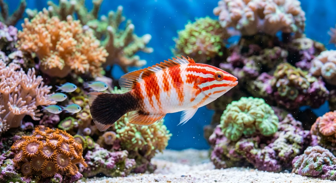 Bodianus sepiacaudus – Den stribede svinefisk