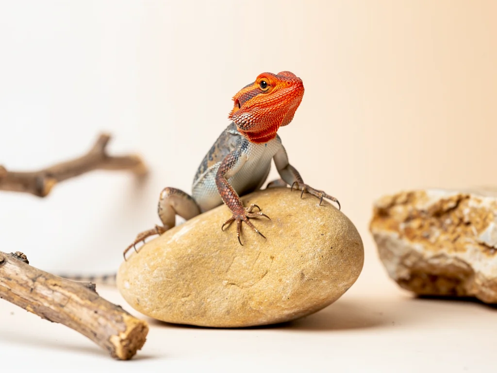 Rødhovedet klippeagame (Agama agama)