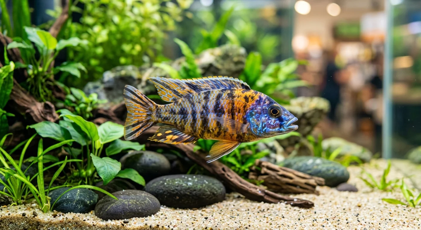 Aulonocara sp. calico – Den farverige calico påfuglecichlide