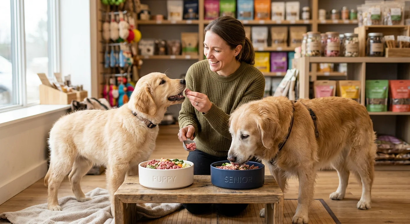 Råfoder til hvalpe og seniorhunde: Naturlig ernæring til alle aldre