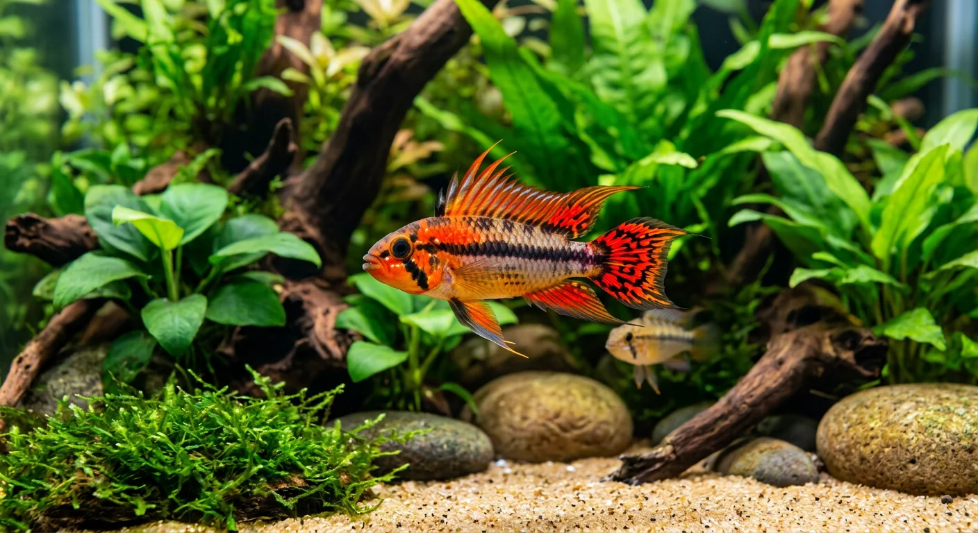 Apistogramma cacatuoides dobbelt rød - Den farverige dværgcichlide
