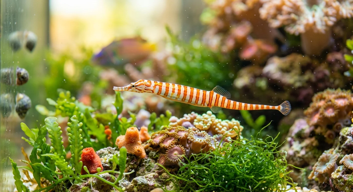 Stribet tangnål (Doryrhamphus dactyliophorus) – Plejeguide til dit saltvandsakvarium