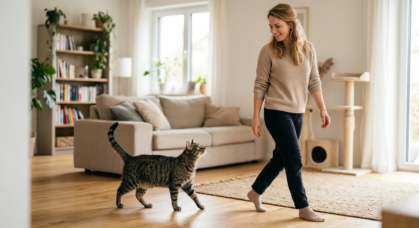 Hvorfor følger min kat mig overalt?