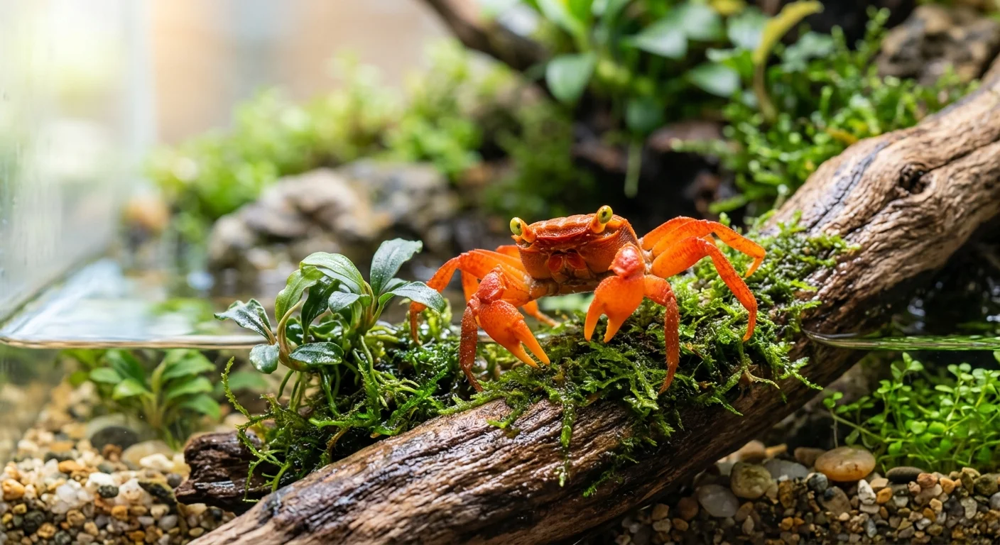 Rød Djævle Krabbe (Geosesarma hagen) – Den flotte djævel i dit terrarium