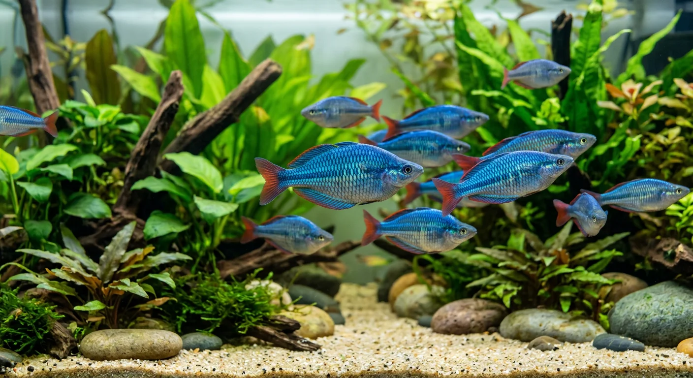 Blå Regnbuefisk fra Lake Kutubu (Melanotaenia lacustris)