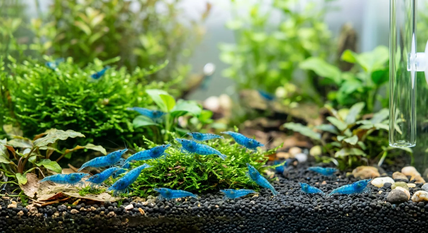 Blue Pearl Dværgreje (Neocaridina zhangjiajiensis sp. Blue Pearl) – Din komplette guide