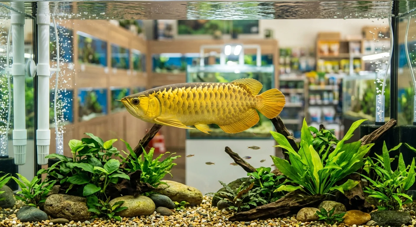 Asiatisk Arowana Highback Golden – Den gyldne højryggede dragefisk