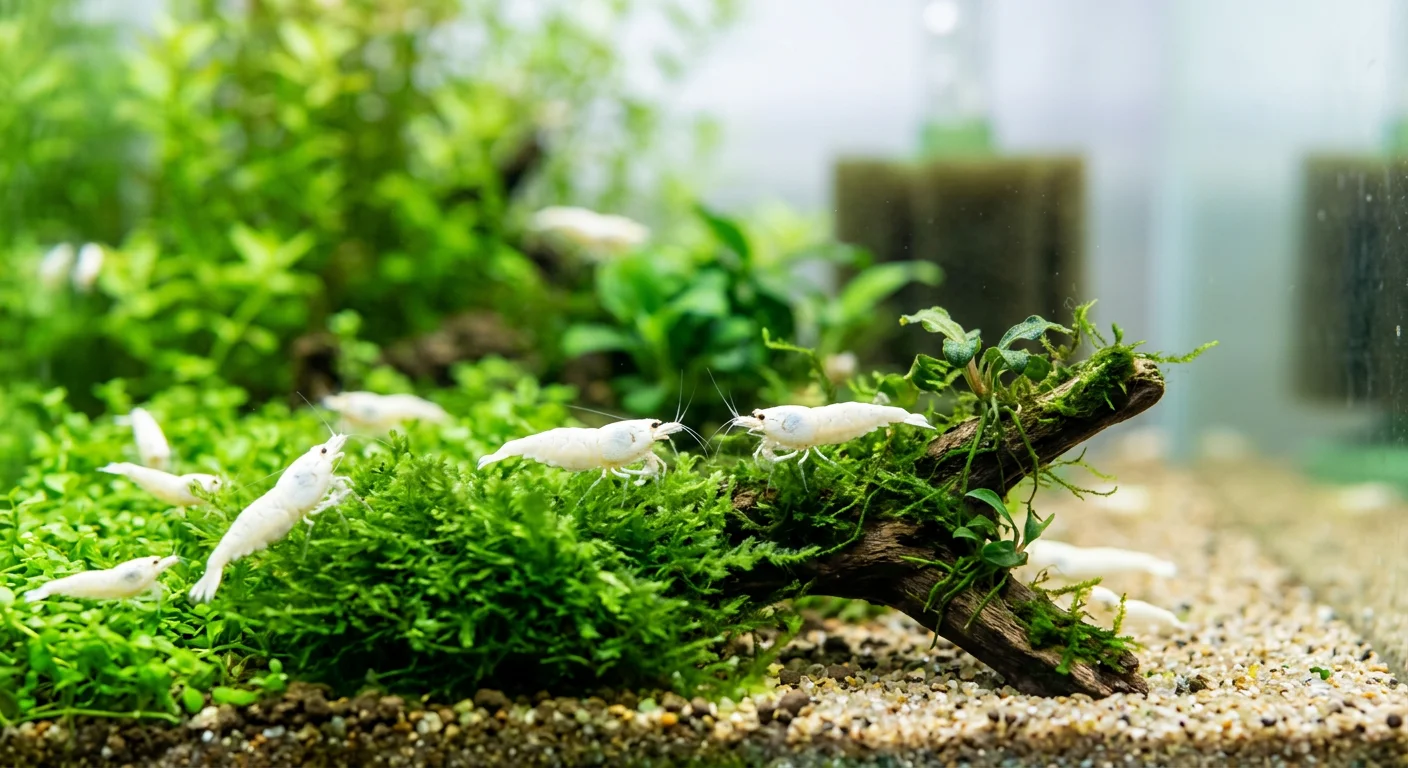 Hvid Reje (Neocaridina zhangjiajiensis sp. White) – Din komplette plejeguide