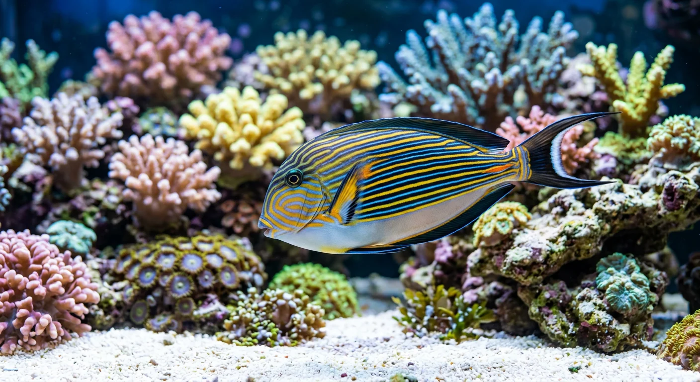 Stribet kirurgfisk (Acanthurus lineatus)