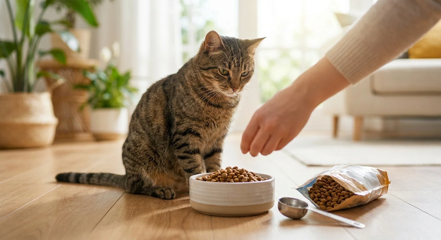 Hvor meget mad skal en kat have om dagen?