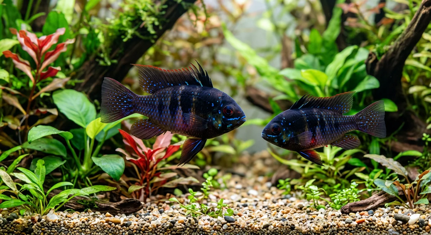 Sort Sommerfuglecichlide (Papiliochromis ramirezi) – Din komplette plejeguide
